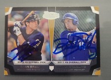 Ryan Braun Bubba Starling Signed 2012 Bowman Top Picks Milwaukee Brewers Royals