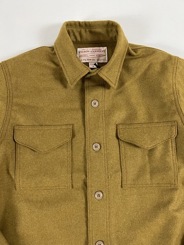 FILSON SEATTLE WOOL JAC-SHIRT DARK TAN M NWT US MADE - Picture 3 of 12