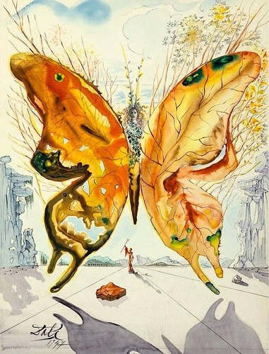 Venus Butterfly By Salvador Dali Quality Print - Frame Me - Picture 2 of 2
