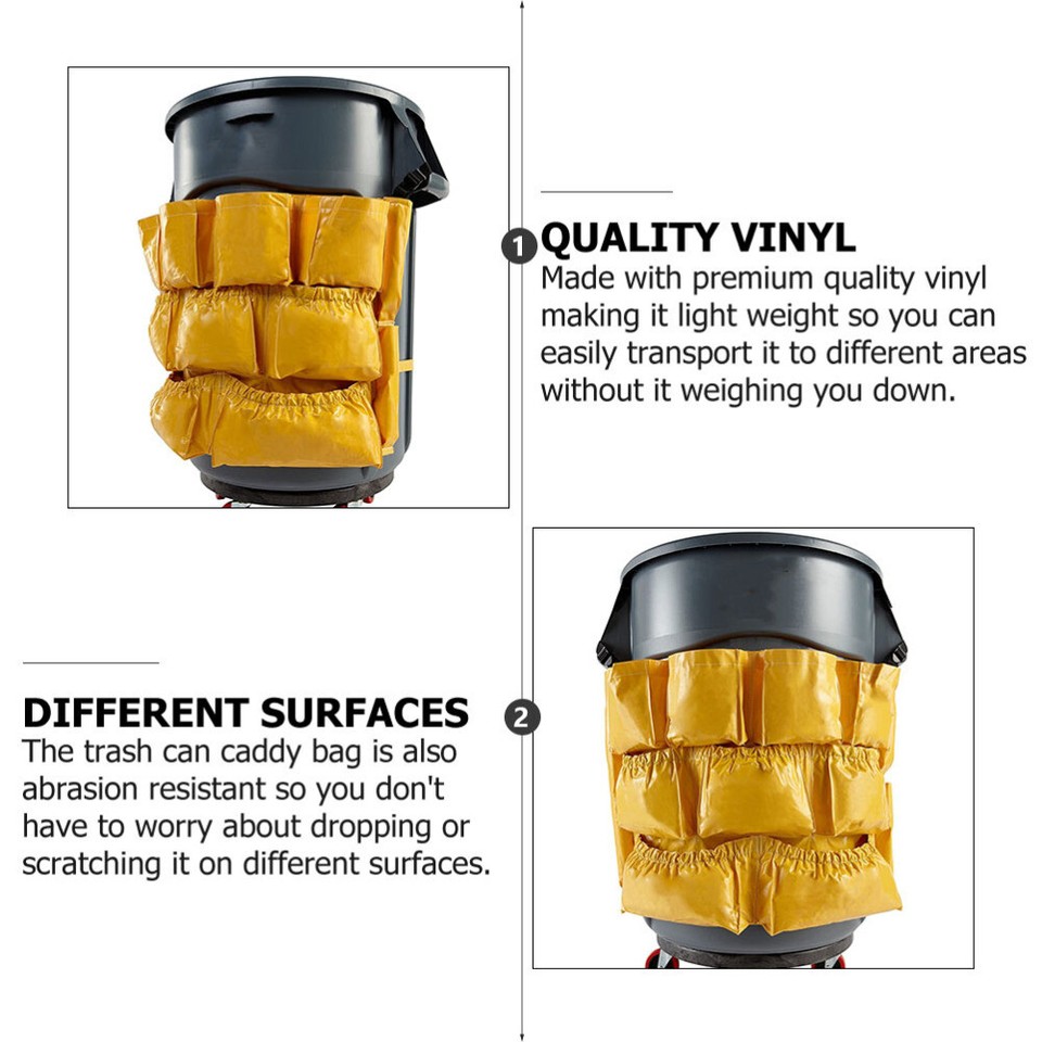 Trash Can Tool Organizer Heavy Duty Bag Round Storage Barrel eBay