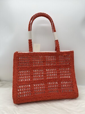 TORY BURCH 158040 トート Ella Hand-Crocheted Small Tote Small Ella Hand-Crocheted Tote: Women's Handbags | Tote Bags