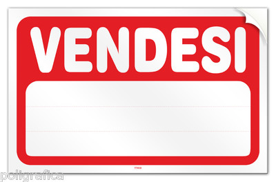 Cartello Segnaletico "Cedesi Attività" In Forex - Adesivo Vinile, 20x31cm, Personalizzabile