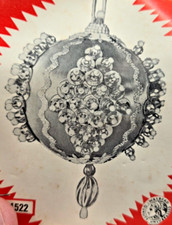 Walbead RED SEQUINED SATIN BEAUTY Sequin Bead Vtg Christmas Ornament Kit 1522