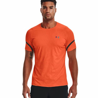 Under Armour Rush Emboss 2.0 Herren-T-Shirt Fitness Laufshirt Jogging Orange - Bild 1 von 4