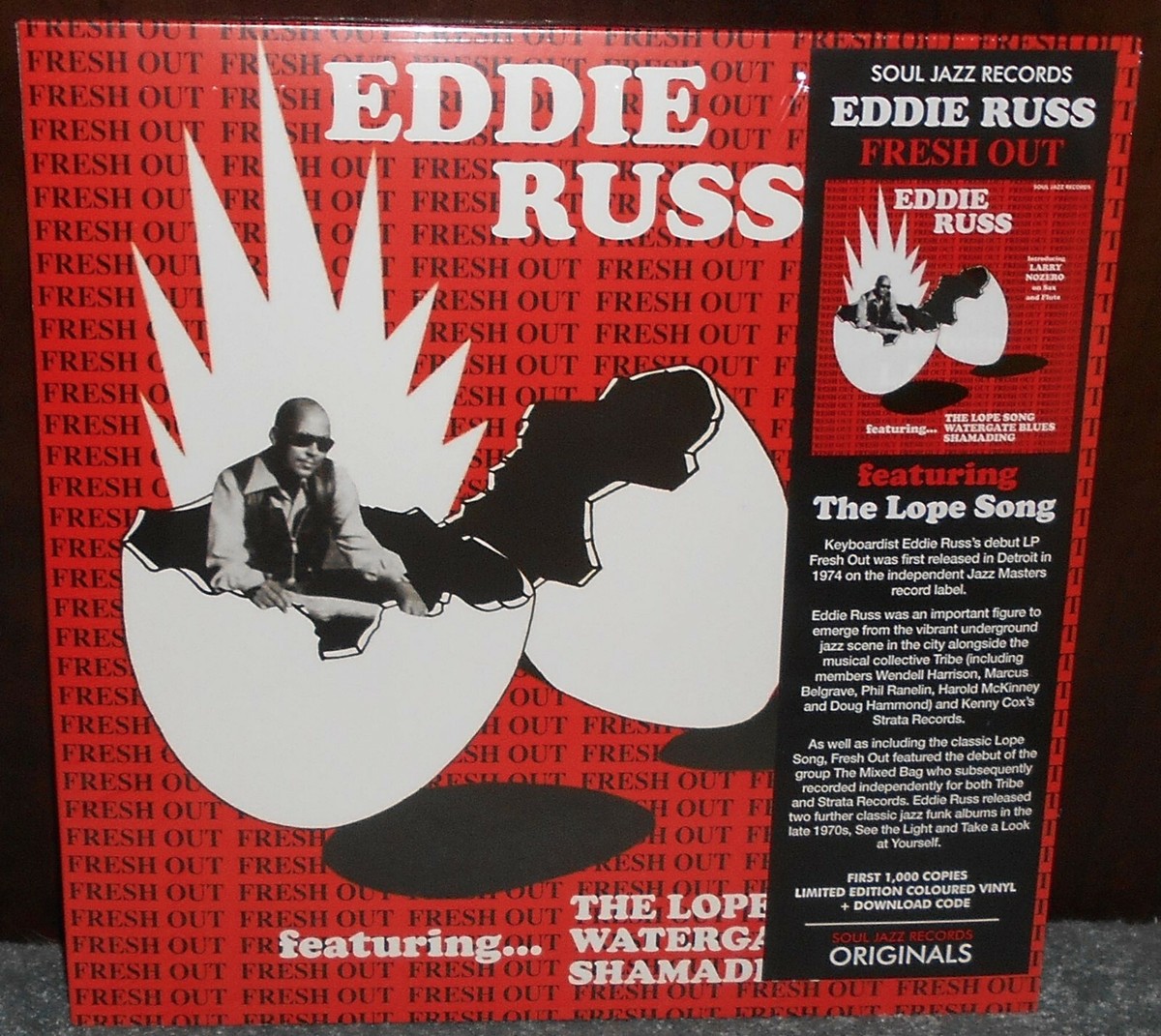 LP Eddie Russ – Fresh Out Eddie Russ Fresh Out Red Vinyl LP Soul Jazz Records New
