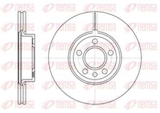 REMSA 2X Disque De Frein Avant Ø313 Mm Ventilé Pour VW Transporter IV Bus 70XB