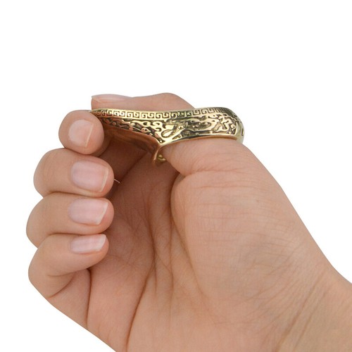 16-24mm Thumb Ring Brass Finger Guard Protector Gear Archery Bow Shooting Target - Picture 5 of 11