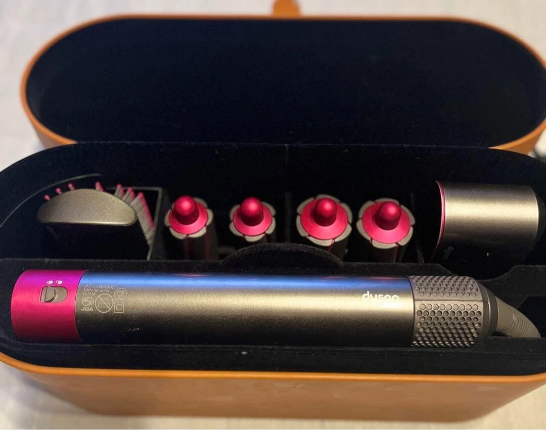 Dyson Airwrap Volume+Shape HS01 Hair Styler Curling Nickel Fuchsia Tested