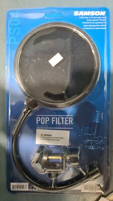 Filtre Anti-pop Samson PS04 - Double Couche Nylon 12 Cm, Col De Cygne 20 Cm, Pour Micro Studio Et Enregistrement Vocal