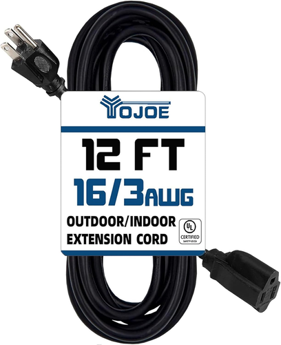 YOJOE Cable de Extensión Interior Exterior, 3 Puntas 13A Cable de Alimentación Impermeable, 16 Gau - Imagen 8 de 12