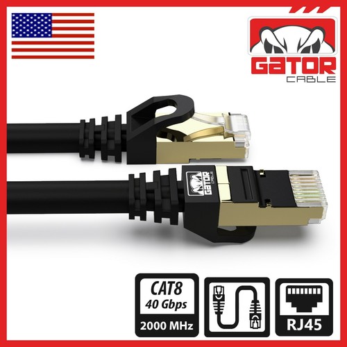 Kabel Ethernet Cat 8 RJ45 Super Speed 40Gbps Patch LAN Network Pozłacana partia - Zdjęcie 9 z 121