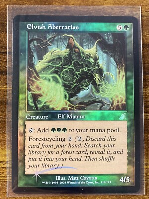 MTG ELVISH ABERRATION FOIL  Scourge MINT UNCOMMON 2003 Cavotta Art UNPLAYED