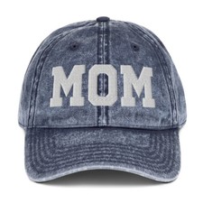MOM Vintage Cotton Cap Hat cute gift from daughter son dad mother's day birthday