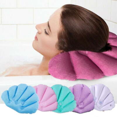 Waterproof Foam Bathtub Pillow Headrest Spa Suction Cushion Support Washable