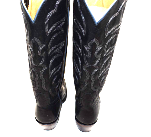 Shyanne Women's 8 M High Desert Western BLACK TALL 15" SHAFT Boots - Snip Toe - Picture 6 of 11