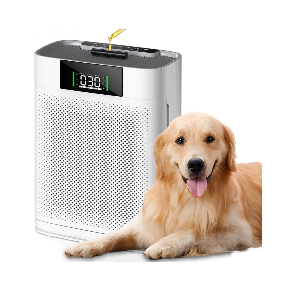 Powerful H13 True HEPA Air Purifier for Large Spaces Up to 1500 Sq Ft by Honeyuan