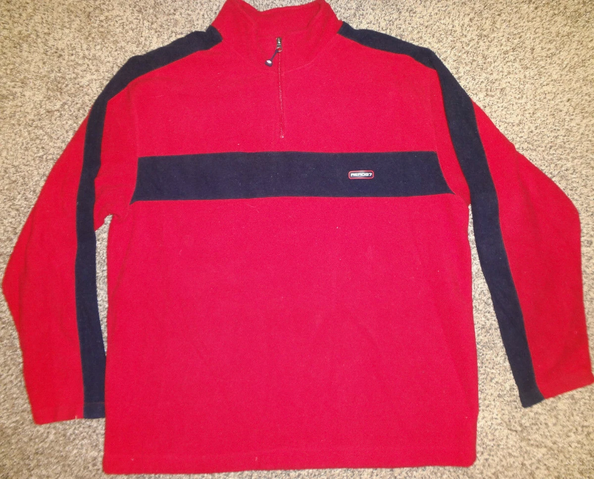 AERO Mens Jacket XT FLEECE SKI SNOWBOARD PULL OVER Size X-LARGE XL Red Black **