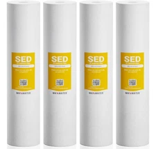 4 Pack 20" x 4.5"  1 Micron Big Blue Whole House Water Filter Sediment Filter