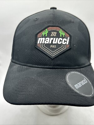 MARUCCI PHX Baseball Hat Cap New W Sticker Cactus Flexfit SnapBack Black Phoenix