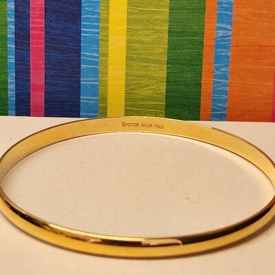 #2323, BRONZE MILOR ITALY BRACELET, GOLD PLATED 5