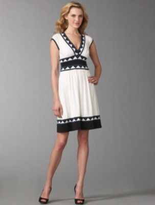 New BCBG MAX AZRIA ELEGANT&SEXY Deep V-neck Geometric MATTE