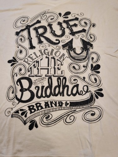 True Religion White Buddha T-shirt Size XL - Foto 3 di 5