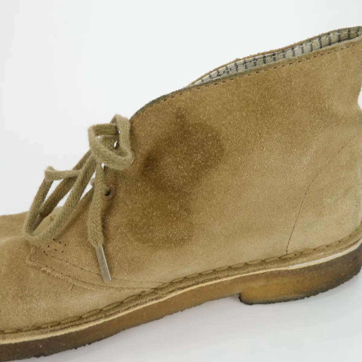 Clarks Originals Desert Boots Oakwood Beige Suede Womens Size 7.5 Crepe
