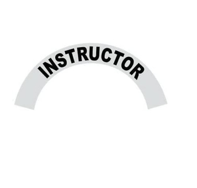 Instructor Rocker 3x7 Inch Instructor Helmet Crescent Rocker Rockers Reflective Sticker ...