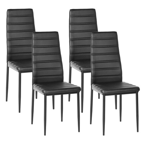 Juego De Sillas Comedor Mesa Cocina Modernas Tapizado Marco De Acero 4 PCS - Picture 2 of 8