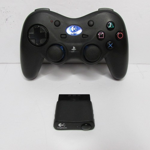 Playstation 2 PS2 Wireless Kabellos Logitech Controller mit Dongle getestet funktioniert