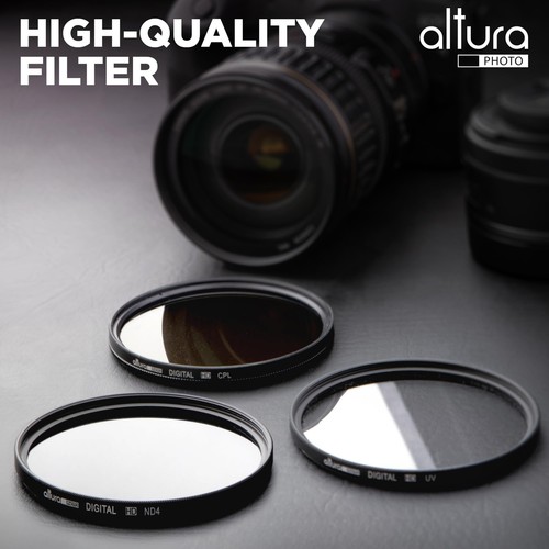 62MM Lens Filter Kit UV Polarizer Filter Neutral Density ND4 +Lens Filter Case - Picture 2 of 7