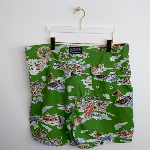 Reyn Spooner Men’s 38 Swim Trunks Hawaiian Beach Sea Mermaid Palm Trees Shorts - Picture 5 of 12