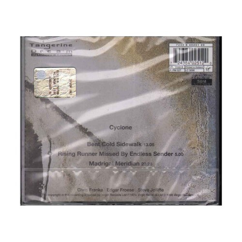 Tangerine Dream CD Cyclone/Emi Final Edition Sealed 0724384025120 - Picture 2 of 2