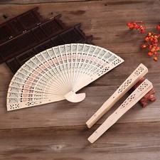 Sandalwood Fan 50 Pcs Hand Fans with 50 Gift Bags Abanicos De Mano Fans for W...