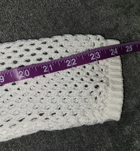 Croft & Barrow White Knit Mesh Long Sleeve Vneck Lined Top White Sz M - 第 13/13 張圖片