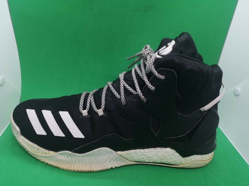 Adidas CLU600001 schwarz weiß Schnürbasketballschuhe Herren Größe 12,5 - Bild 2 von 12