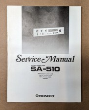 Pioneer SA-510 Stereo Amplifier Service Manual Original