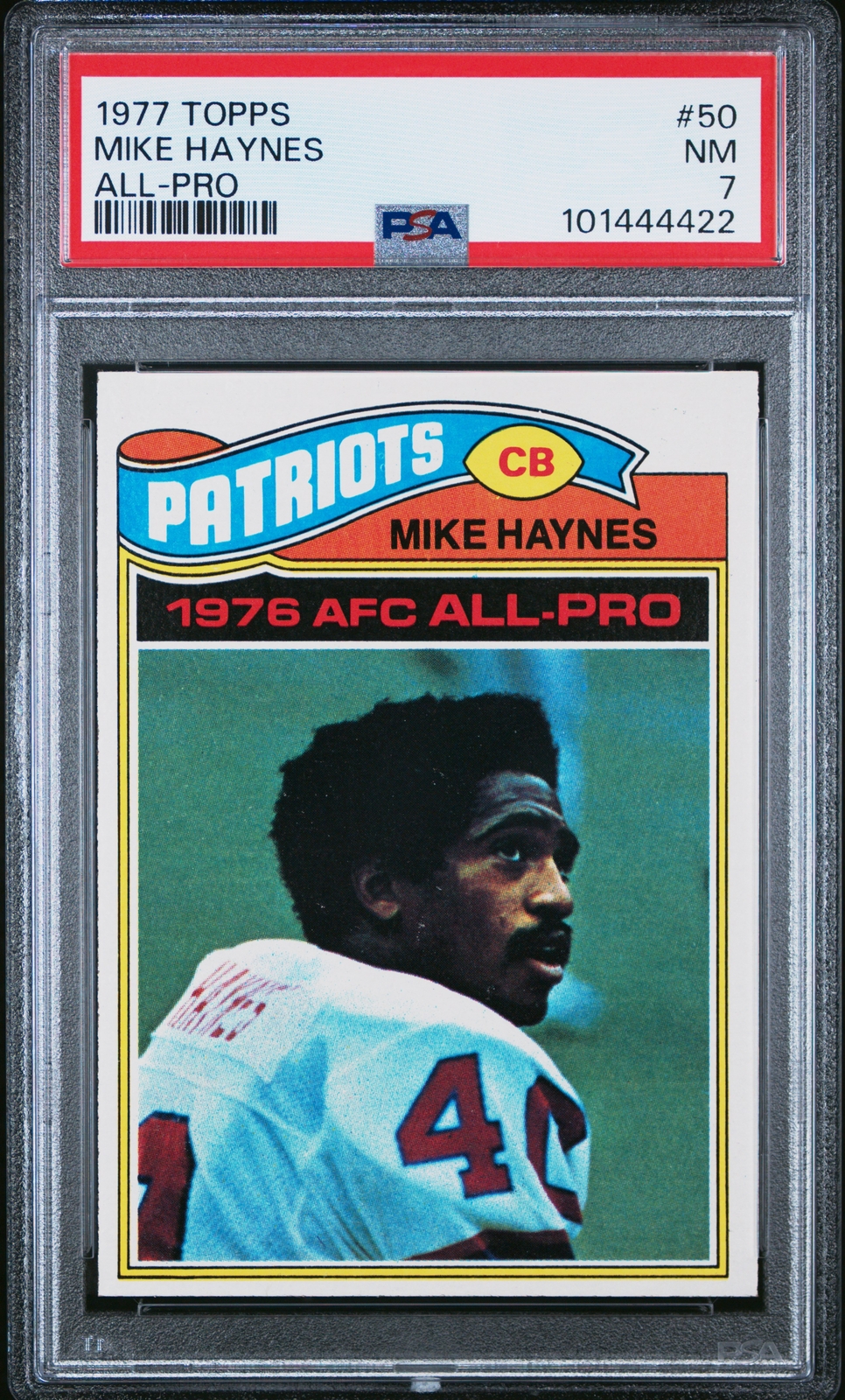 1977 TOPPS ALL-PRO #50 MIKE HAYNES PSA 7