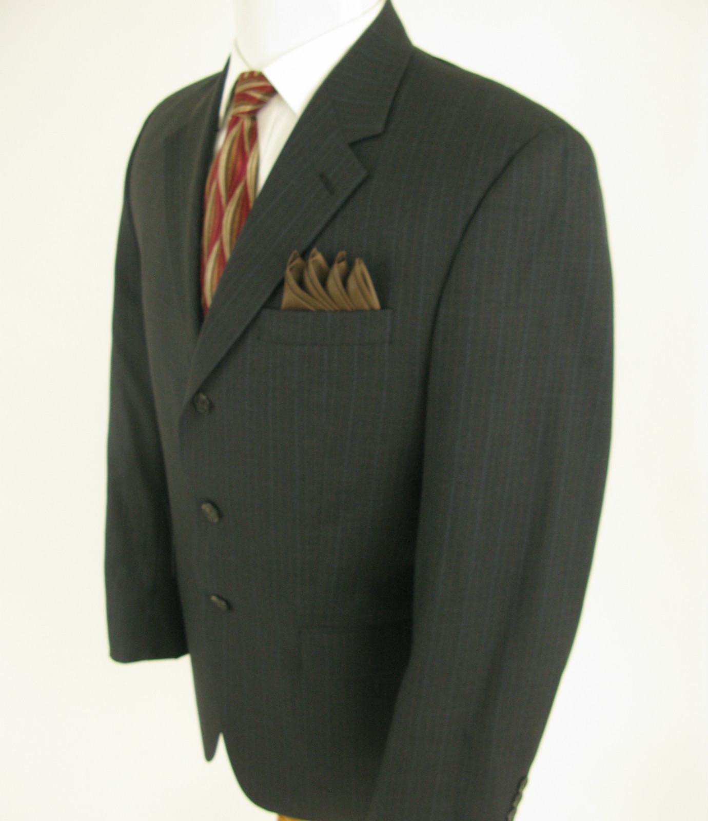 Ralph Lauren Dillards Men's All Wool Blue Striped Blazer Jacket Sport