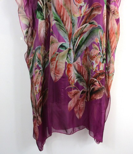 Ladies Lagenlook 100% Silk Floral KaftanStyle Lined Summer Dress OneSize:Regular - Bild 31 von 43