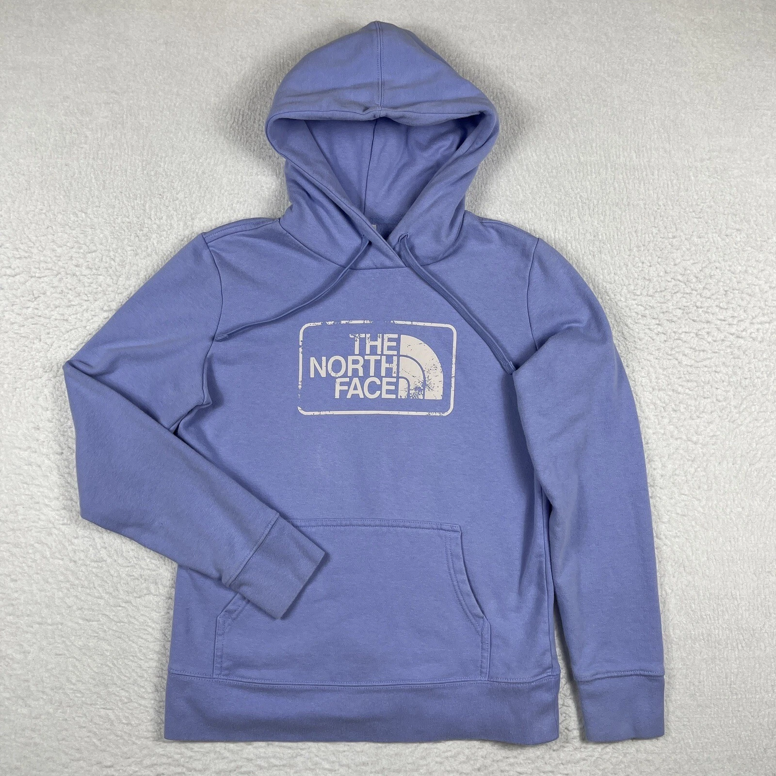 The North Face Sweatshirt Womens Medium Blue Pullover Hoodie Outdoors Hiking