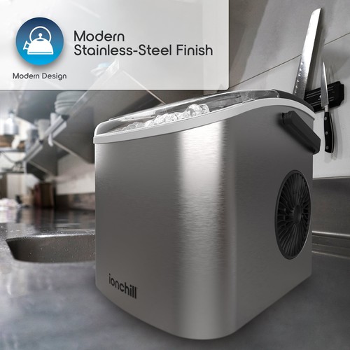 Ionchill Quick Cube Portable Countertop Ice Maker 26lbs/24hrs Bullet Ice - Picture 7 of 12