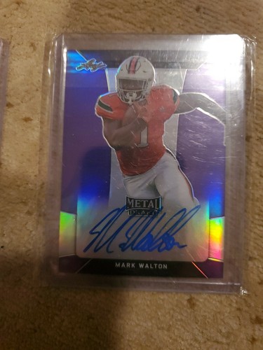 3-2018 Leaf Metal Draft 1/15 Purple Refractor + 2 plates Mark Walton Auto RC SP - Picture 3 of 7