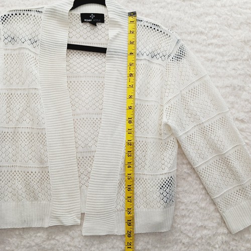 Cardigan Size XL White Lace Cropped Romantic Coquette Resort Whimsycore Fairy - Picture 5 of 13