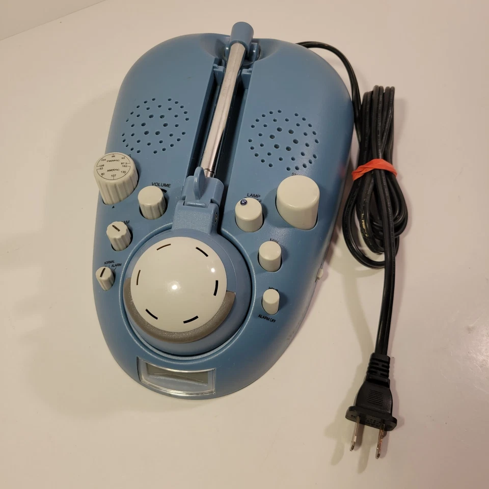 RARO Westclox Reloj Azul Radio Y Lámpara de Noche SHT8023BL Funcionando Excepto Pantalla Foto 3 de 4