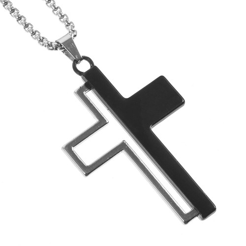 Cross Necklace Chain for Boys Men's Metal Necklaces Man Miss - Picture 9 of 12