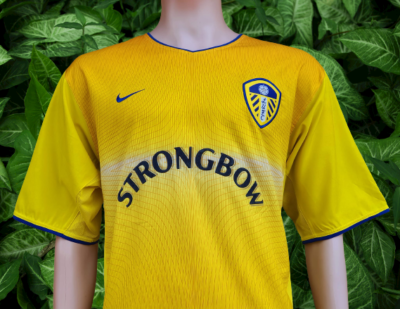 LEEDS UNITED FC 2002-2003 AWAY MEMORABILIA VIDUKA 9 JERSEY NIKE XL
