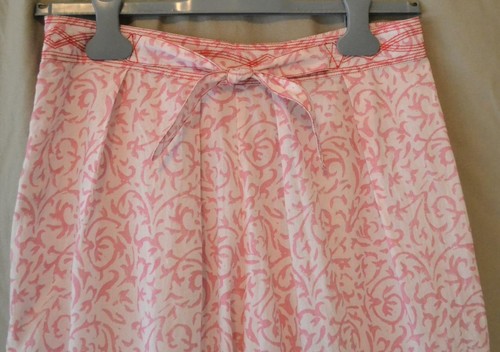 Masscob Pink & White Patterned Cotton Pants Size Small - Picture 5 of 6