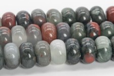 Natural Blood Stone Beads Grade AAA Rondelle Loose Beads 6x4MM 8x5MM 10x6MM