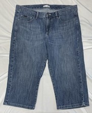Lee Capri Jeans Lower On The Waist Mid Rise Cotton Blend Women's Sz. 14 Med.